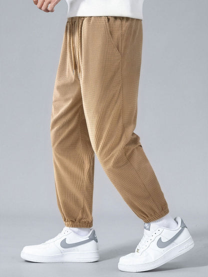 Waffle Texture Corduroy Joggers