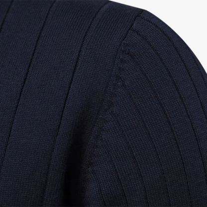 The Cavendish Ribbed Quarter-Zip Jumper