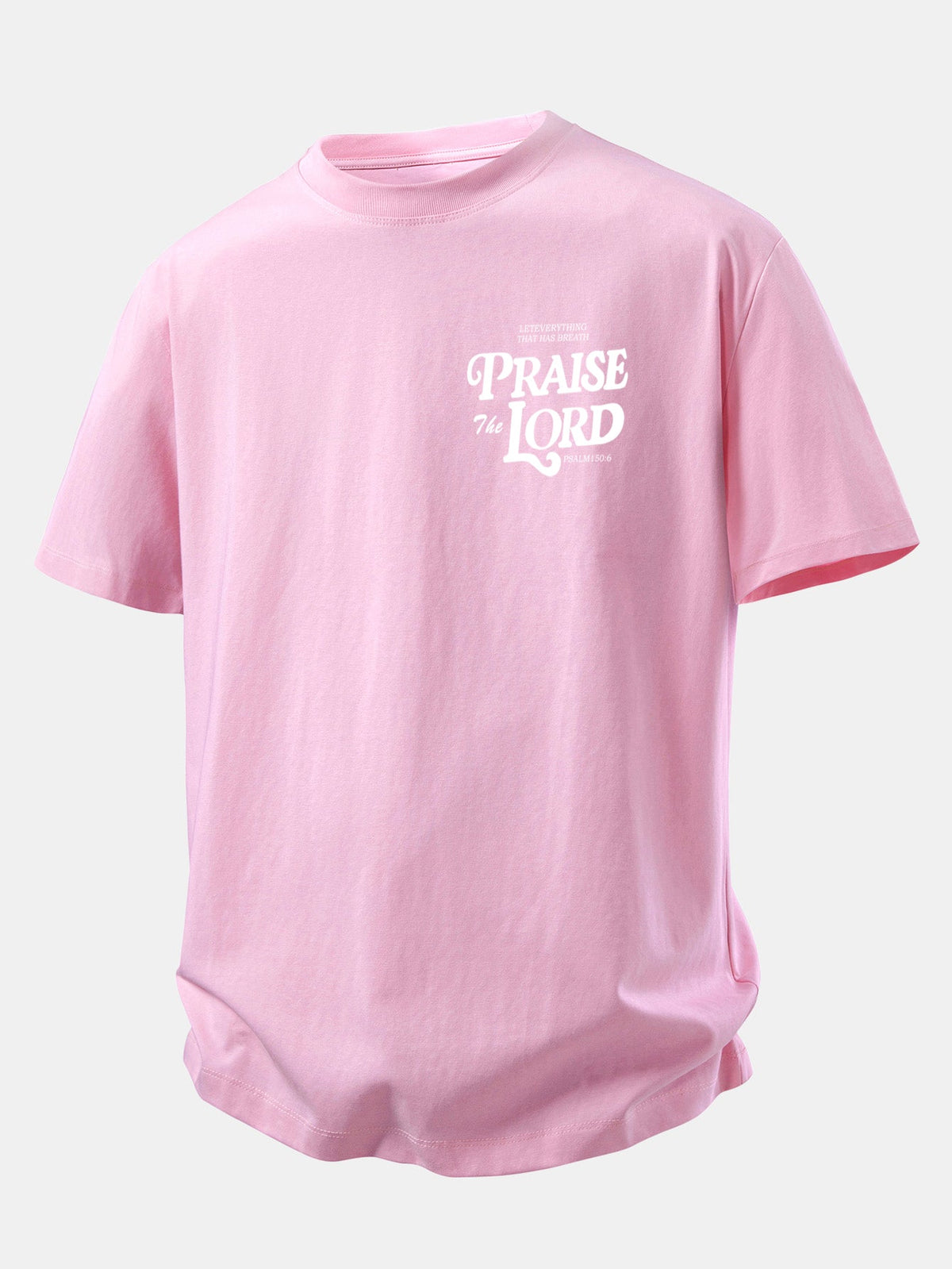 Camiseta de Algodão com Estampa Praise The Lord e Caimento Relaxado