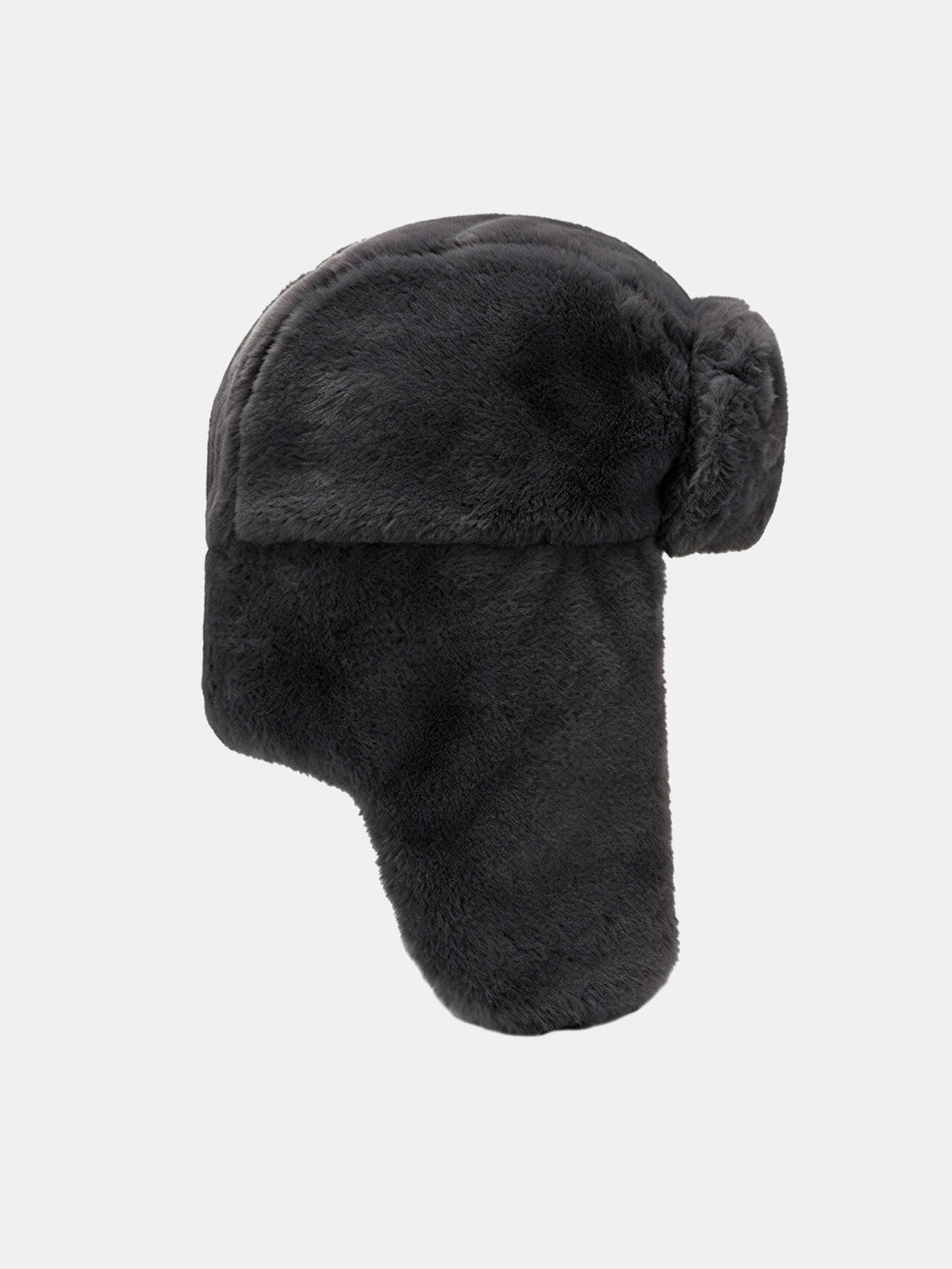 Solid Colour Faux Rabbit Fur Trapper Hat