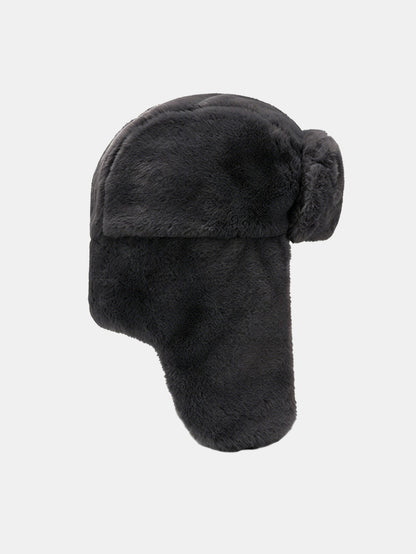 Solid Colour Faux Rabbit Fur Trapper Hat