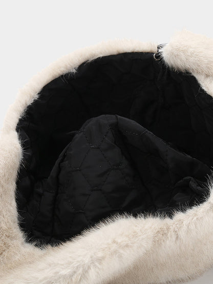 Faux Fur Cat Ear & Tail Winter Hat