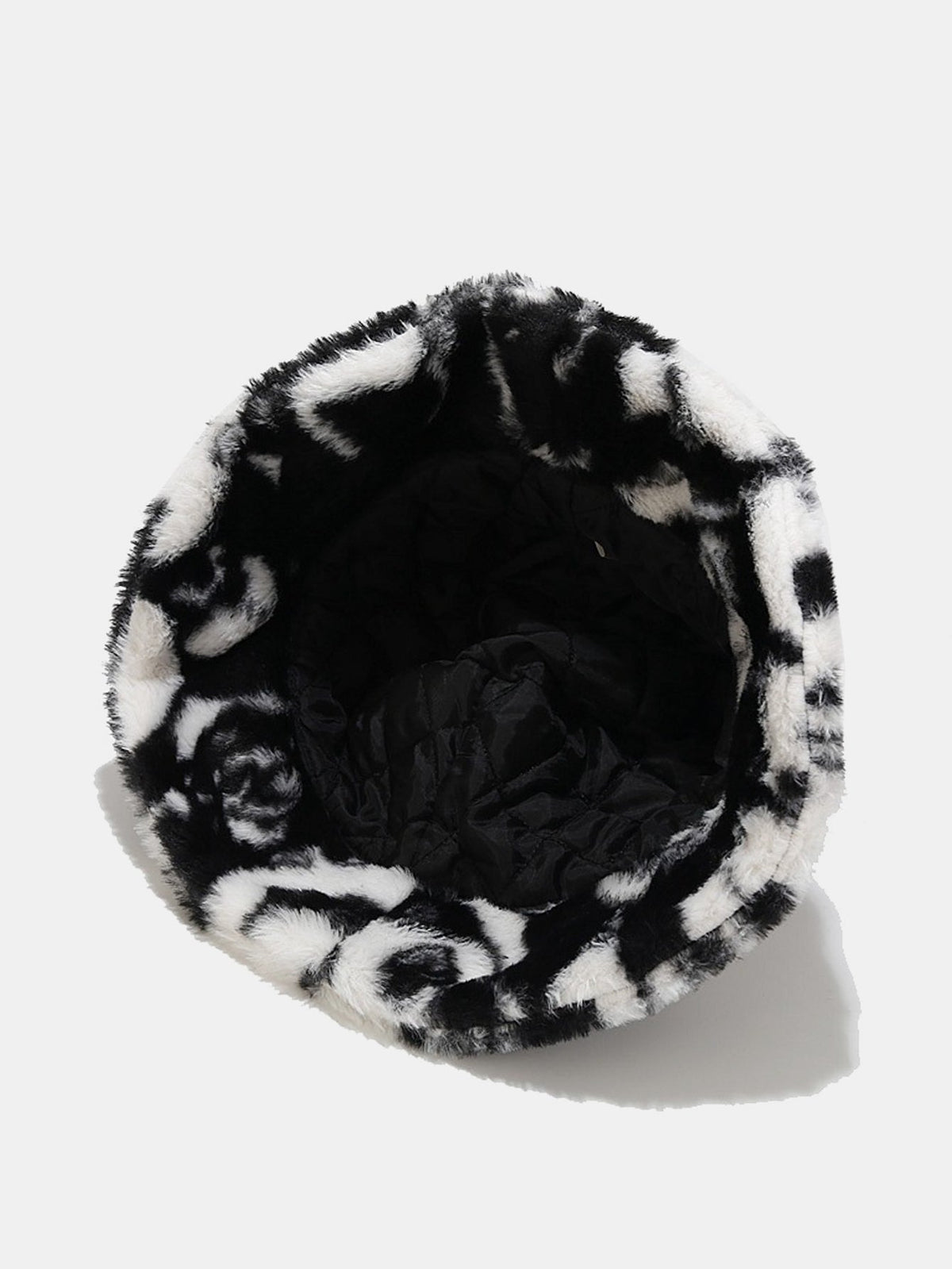 Panda Print Faux Fur Winter Bucket Hat