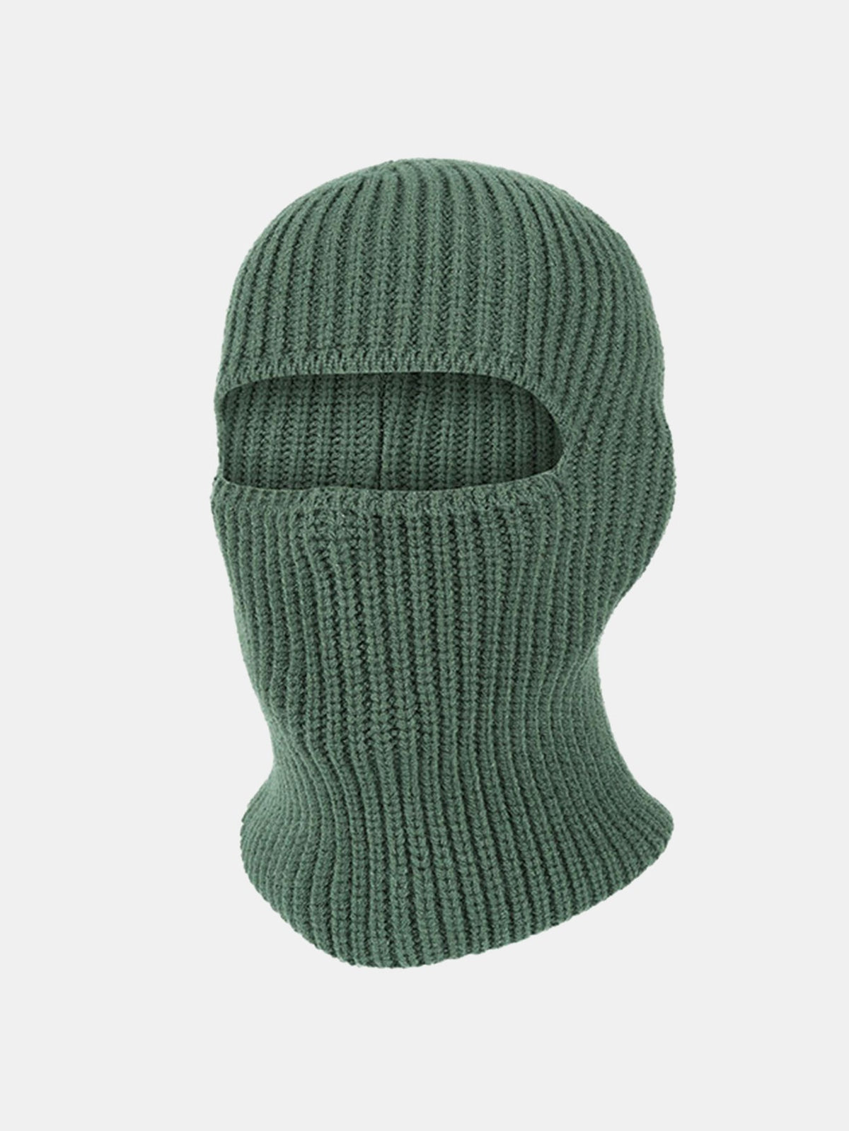 2-in-1 Convertible Ribbed Knit Balaclava Beanie