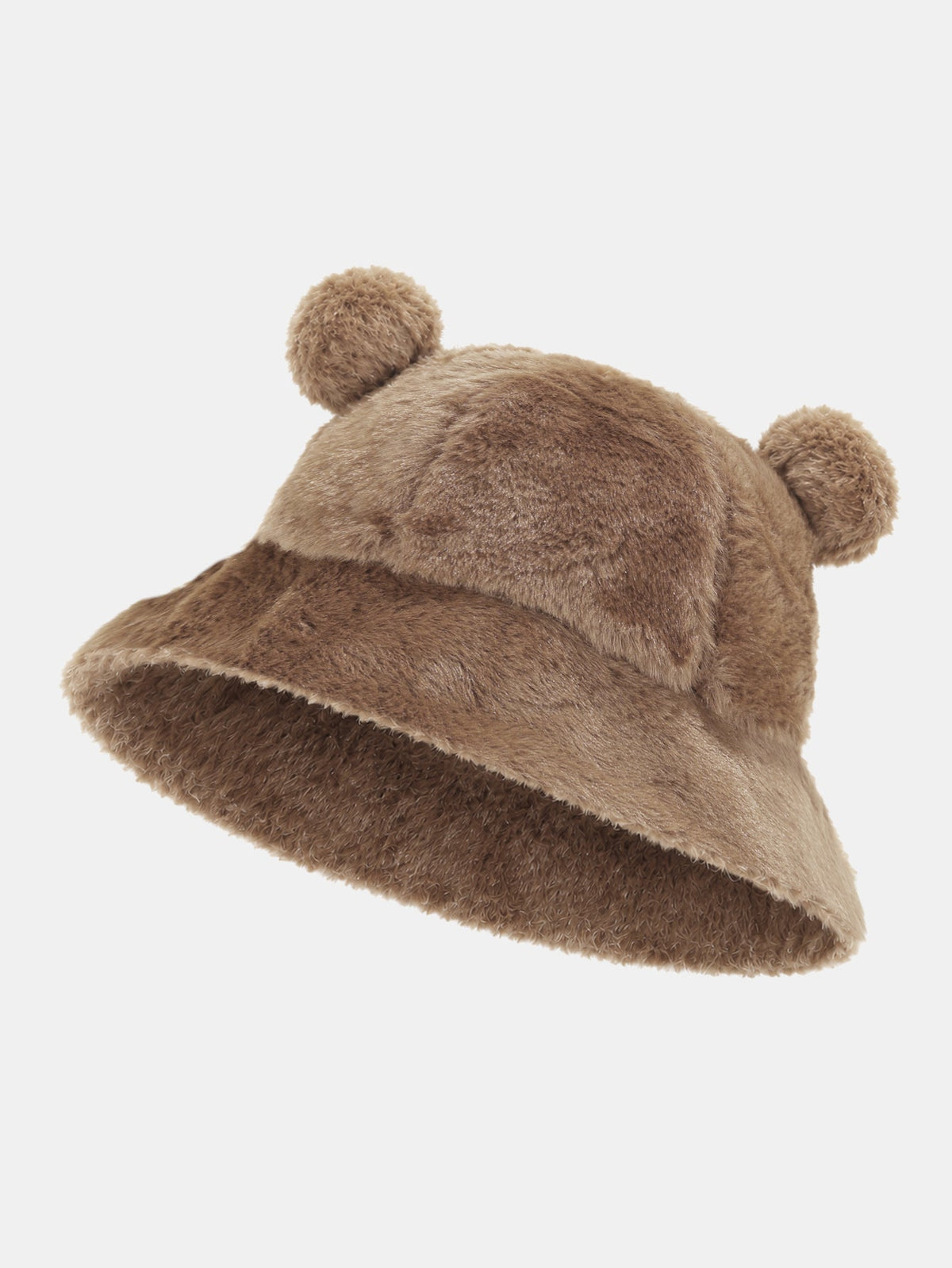 Bear Ear Faux Fur Winter Bucket Hat