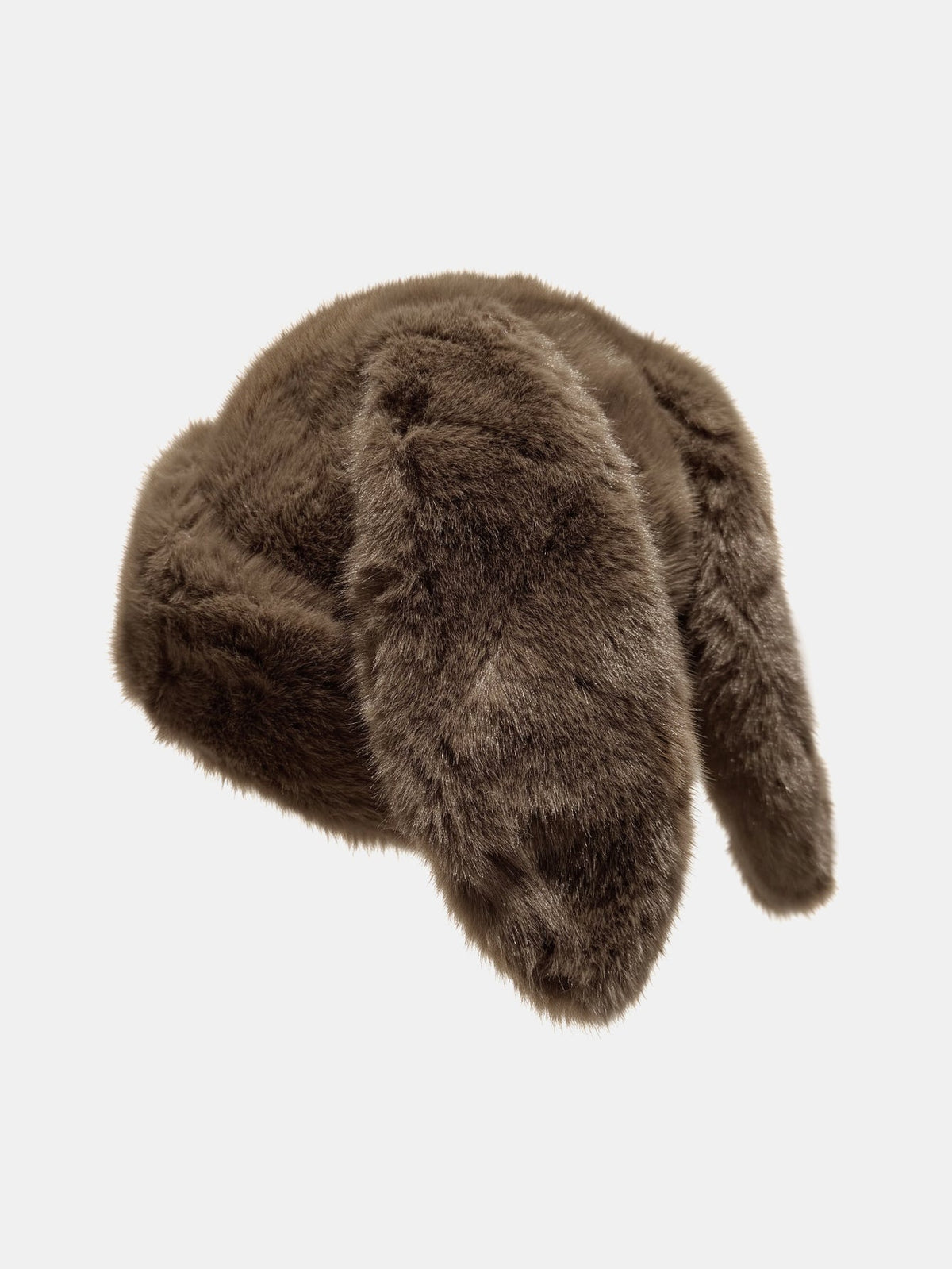 Floppy Bunny Ear Faux Fur Winter Bucket Hat