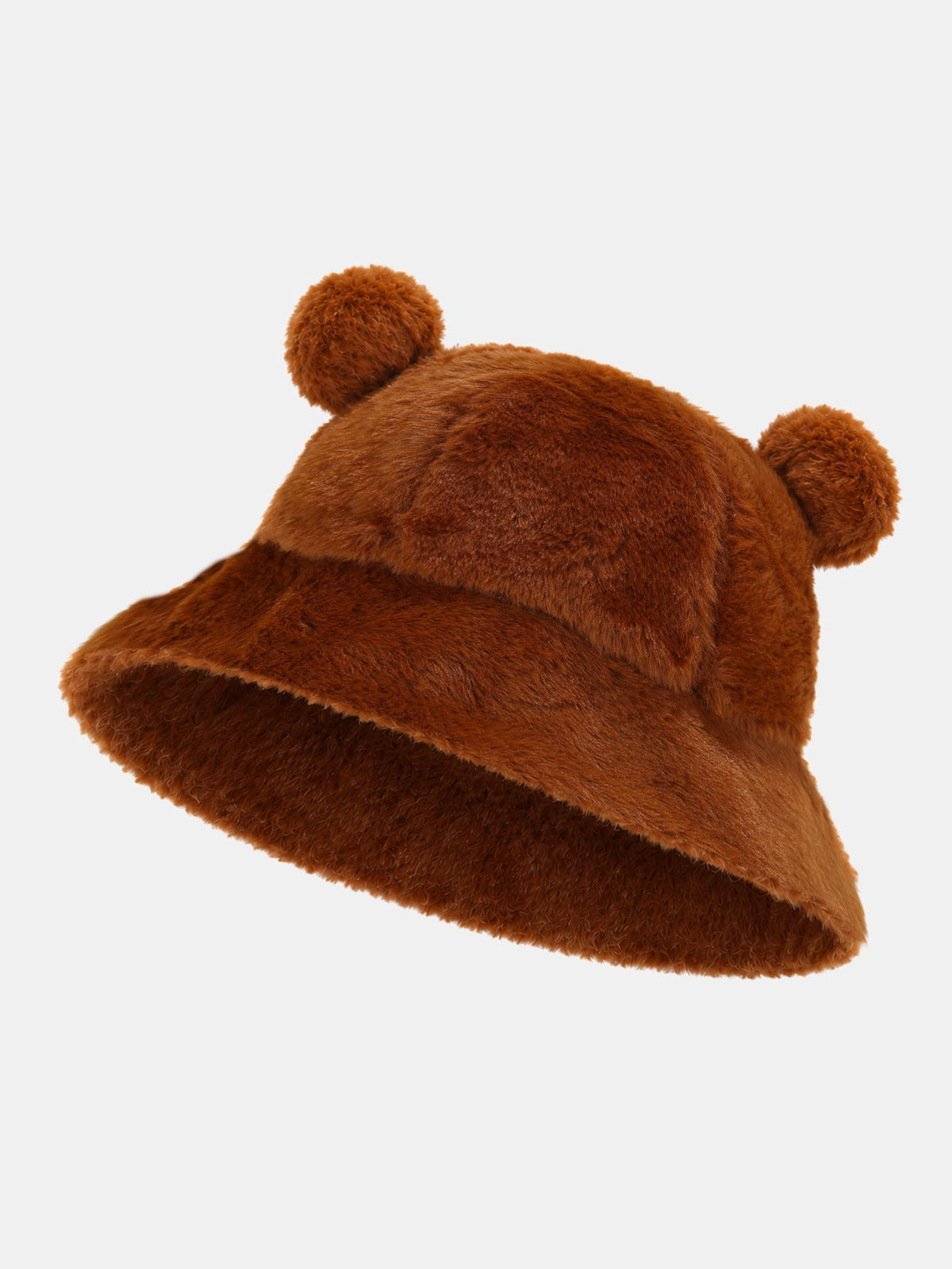 Bear Ear Faux Fur Winter Bucket Hat