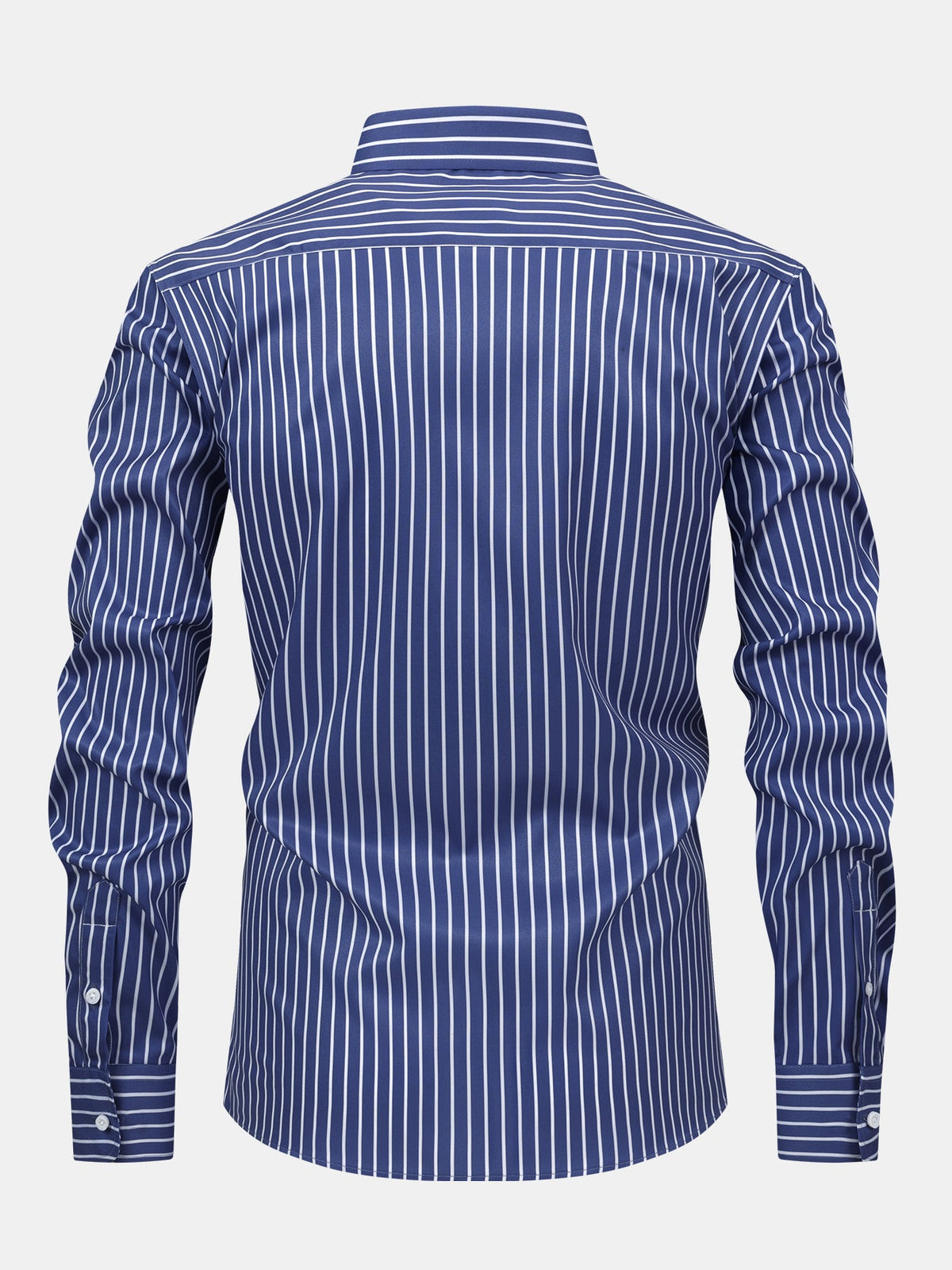 Camisa listrada de algodão misto com botões