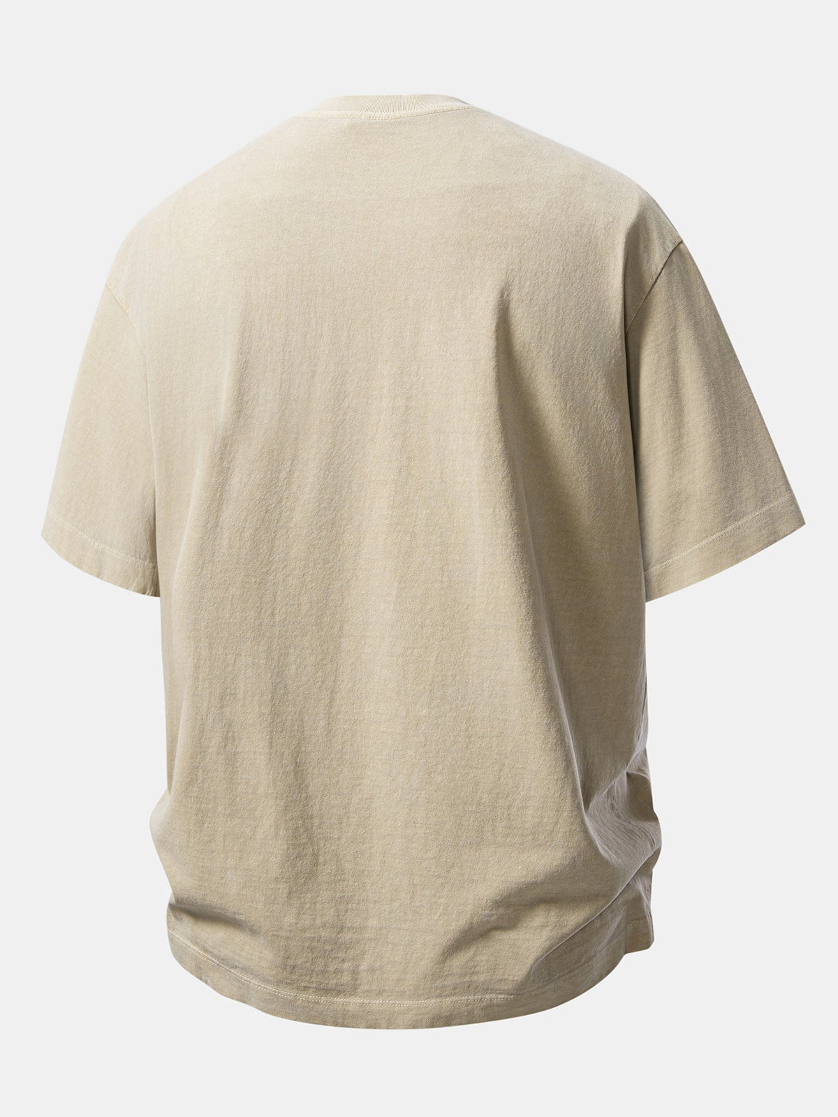 Camiseta Pesada com Ombro Caído e Efeito Lavado & Shorts com Cordão e Efeito Desgastado Lavado