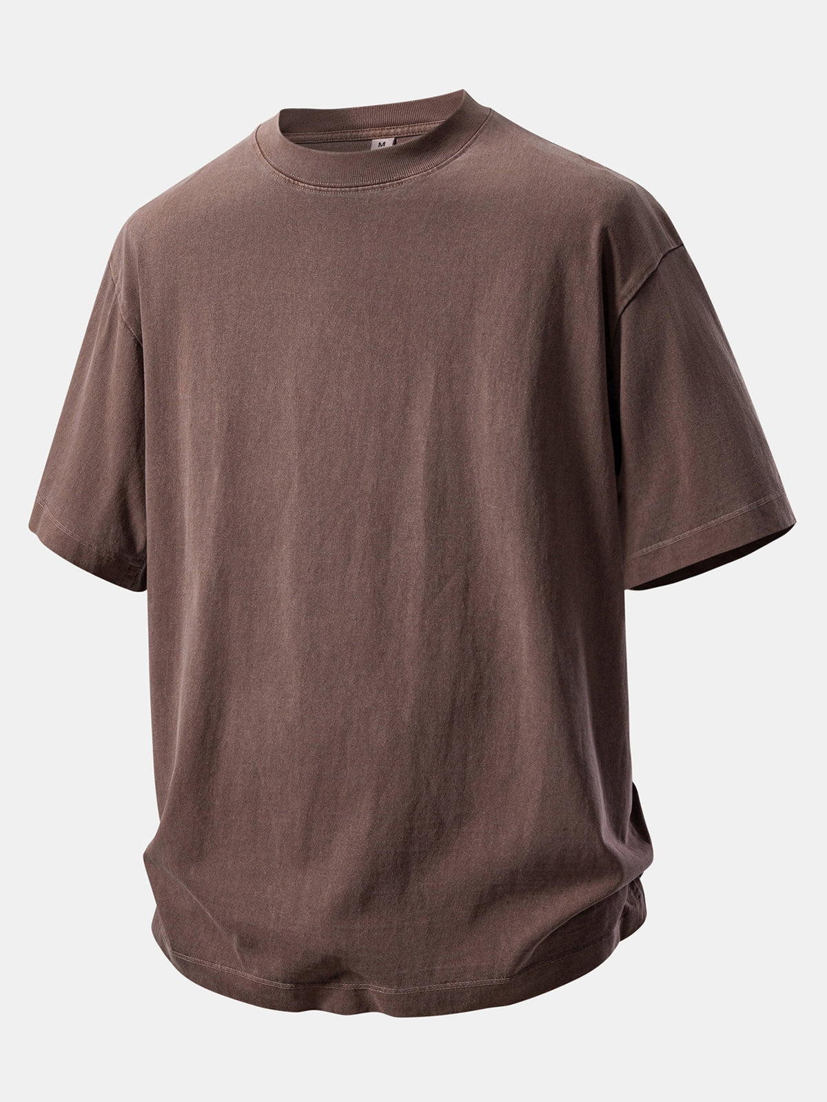 Camiseta Pesada com Ombro Caído e Efeito Lavado & Shorts com Cordão e Efeito Desgastado Lavado
