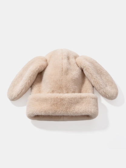 Floppy Bunny Ear Faux Fur Winter Bucket Hat