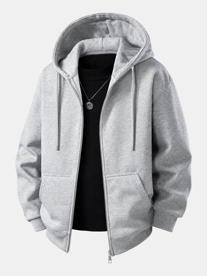 Relaxed Zip Hoodie & Wide Leg Sweatpants Set
