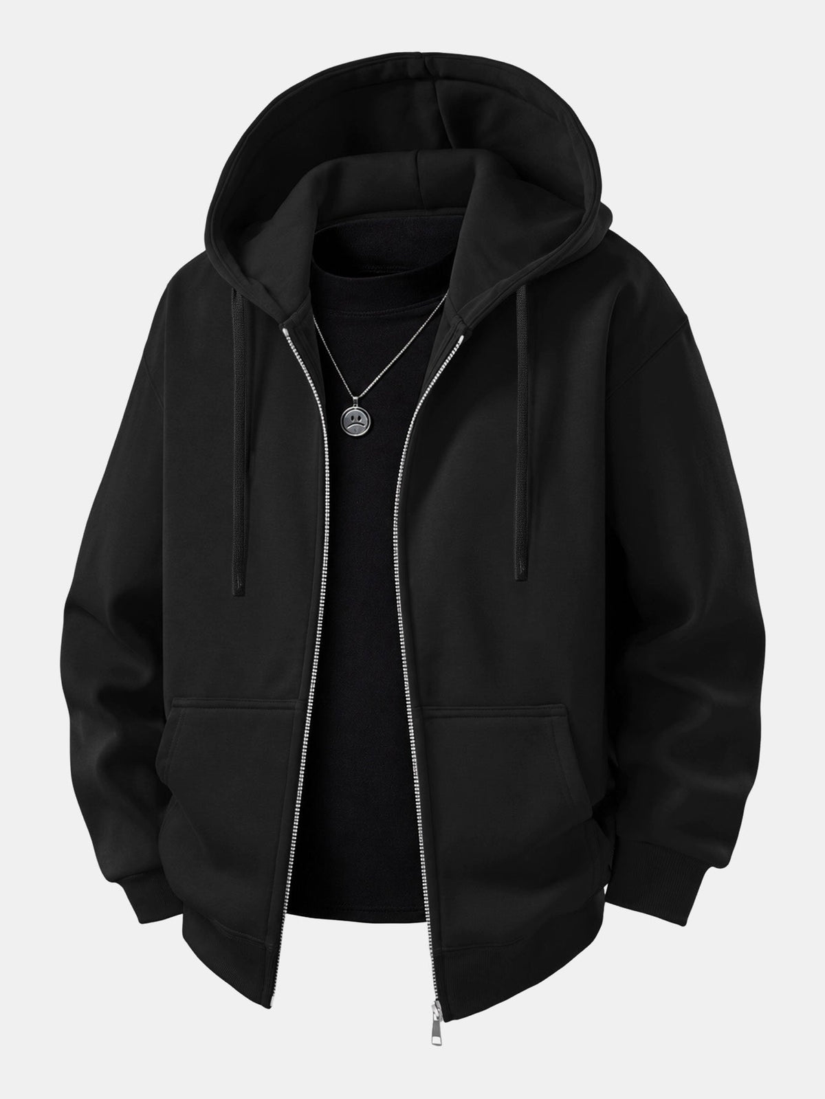 Relaxed Zip Hoodie & Wide Leg Sweatpants Set