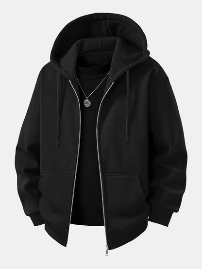 Relaxed Zip Hoodie & Wide Leg Sweatpants Set