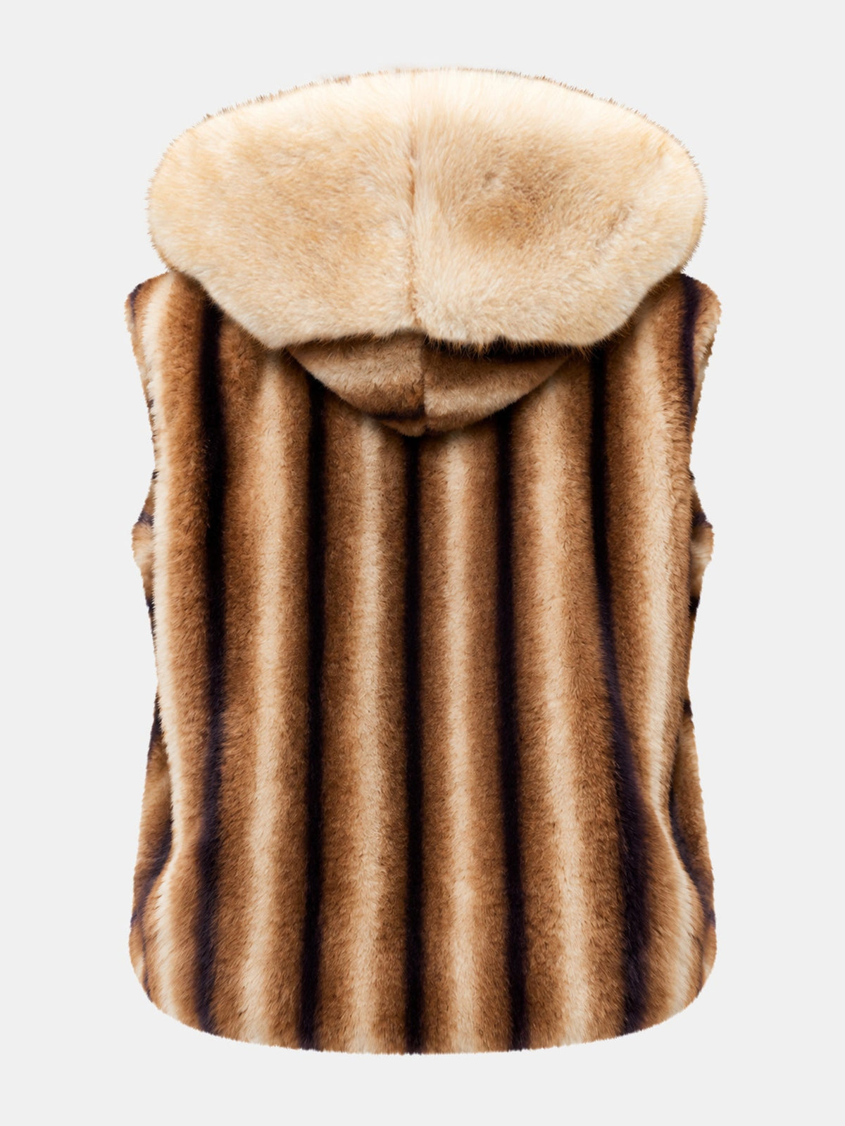 Panelled Faux Fur Hooded Gilet