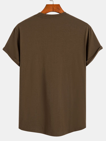 Camiseta de Algodão com Estampa de Pato Emoji e Barra Curvada