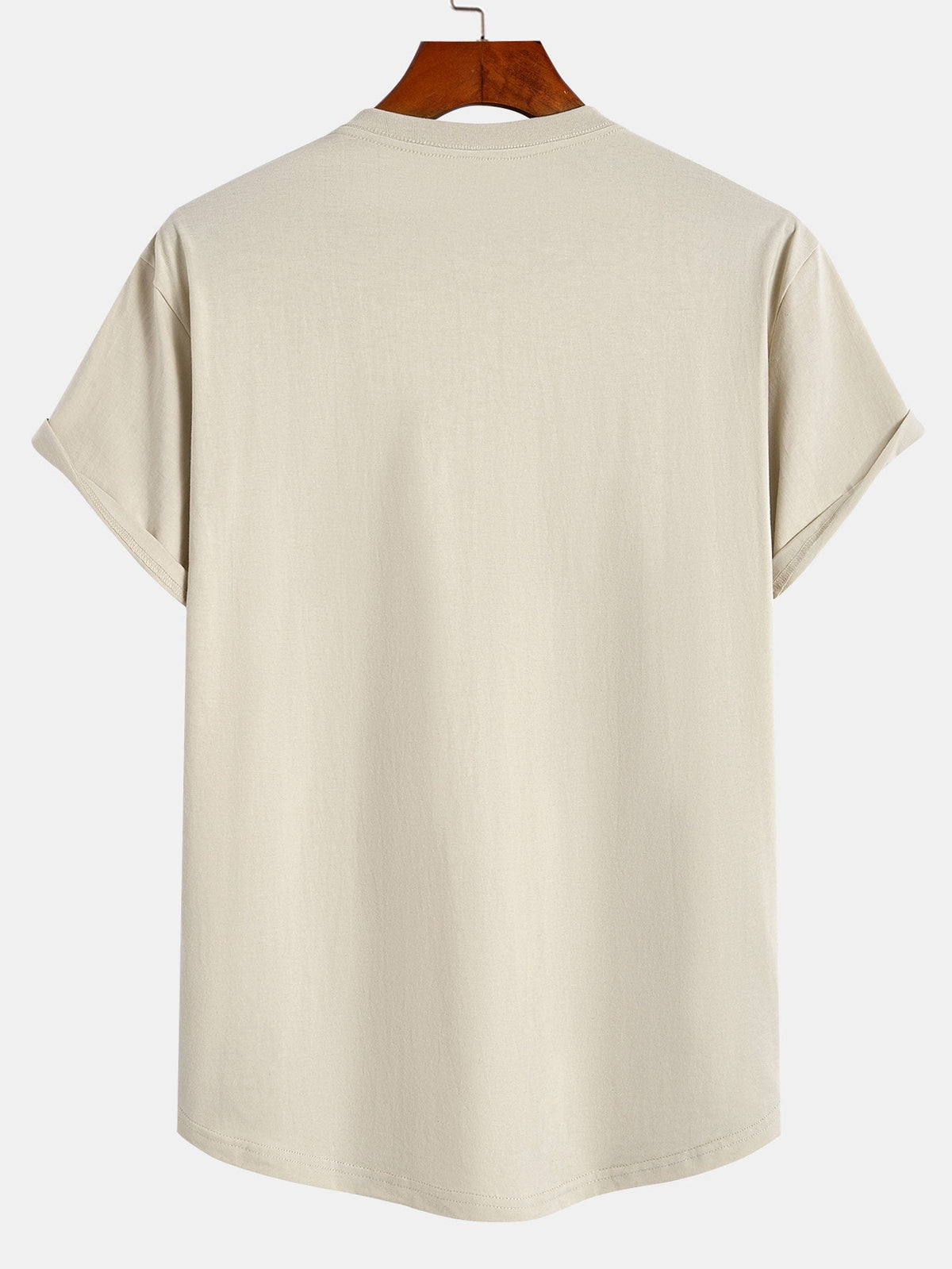 Camiseta de Algodão com Estampa Identity e Barra Curvada