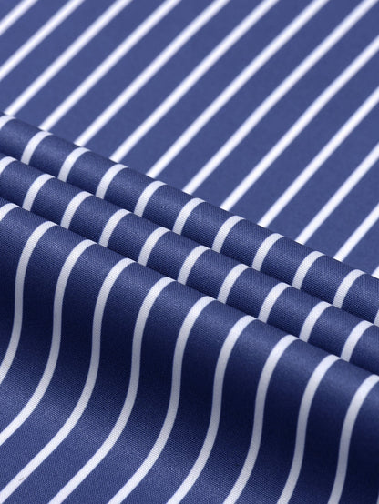 Camisa listrada de algodão misto com botões
