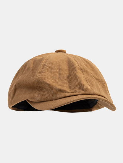 Boné newsboy vintage de coroa macia, chapéu baker boy de aba curta, boné Gatsby