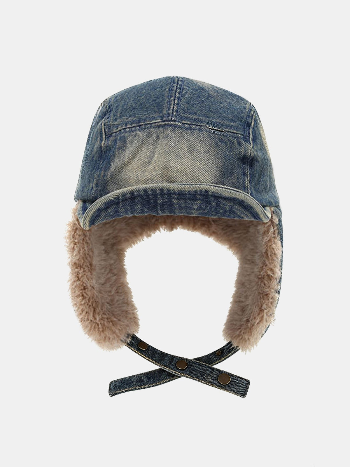 Washed Denim Wool-Lined Hunter Hat