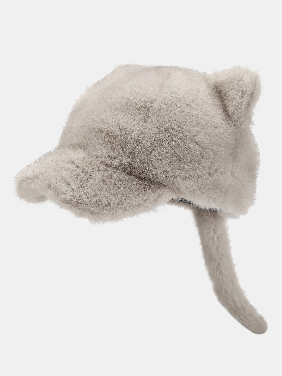 Faux Fur Cat Ear & Tail Winter Hat