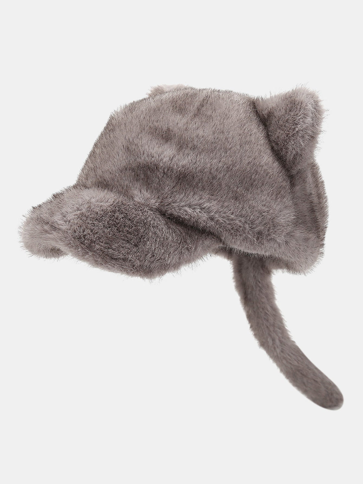 Faux Fur Cat Ear & Tail Winter Hat