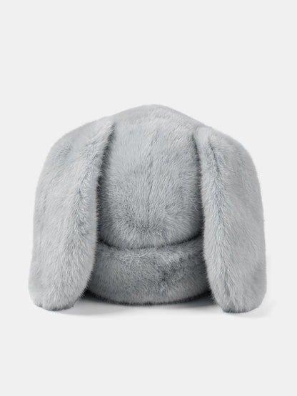 Floppy Bunny Ear Faux Fur Winter Bucket Hat