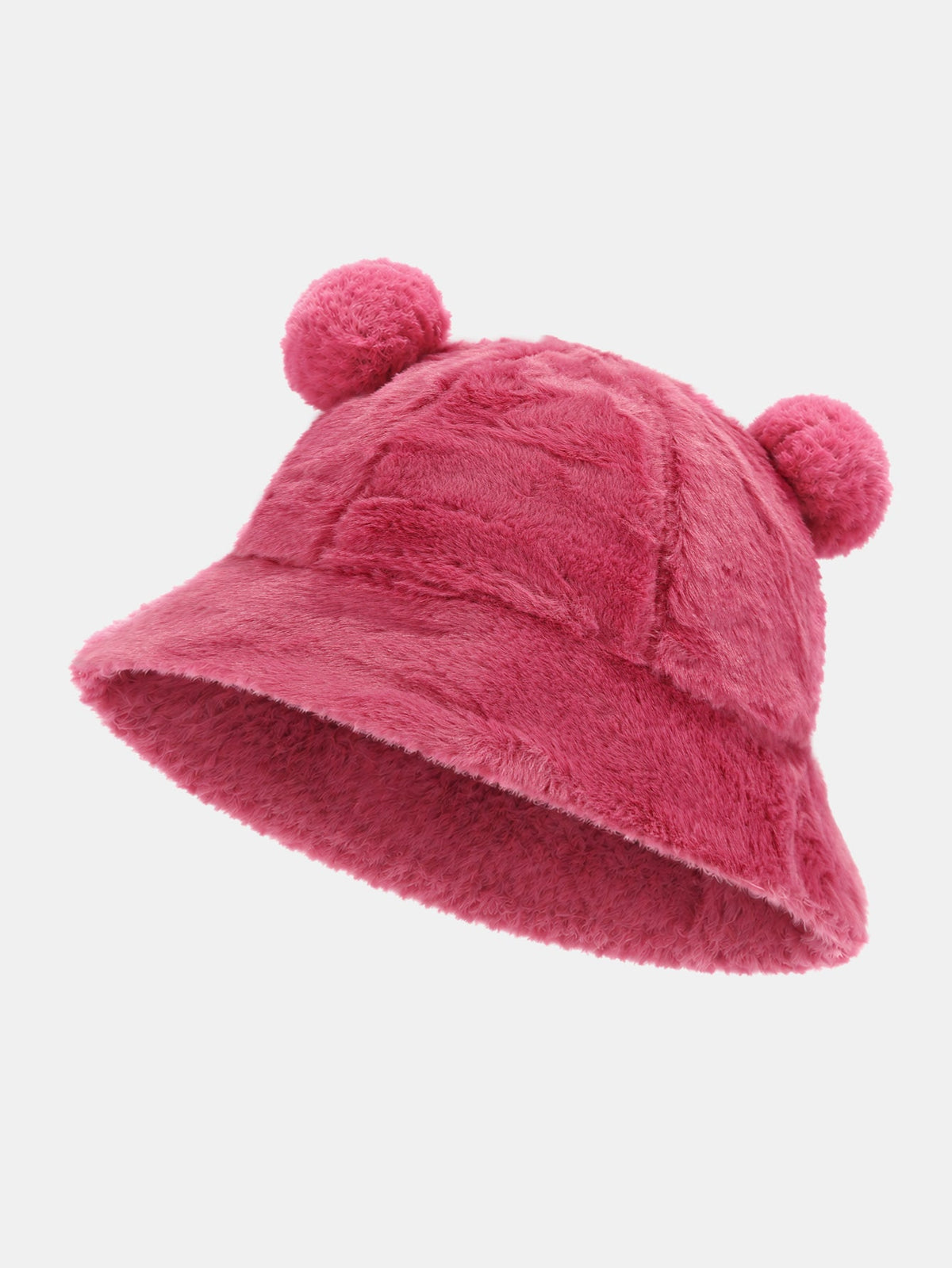 Bear Ear Faux Fur Winter Bucket Hat
