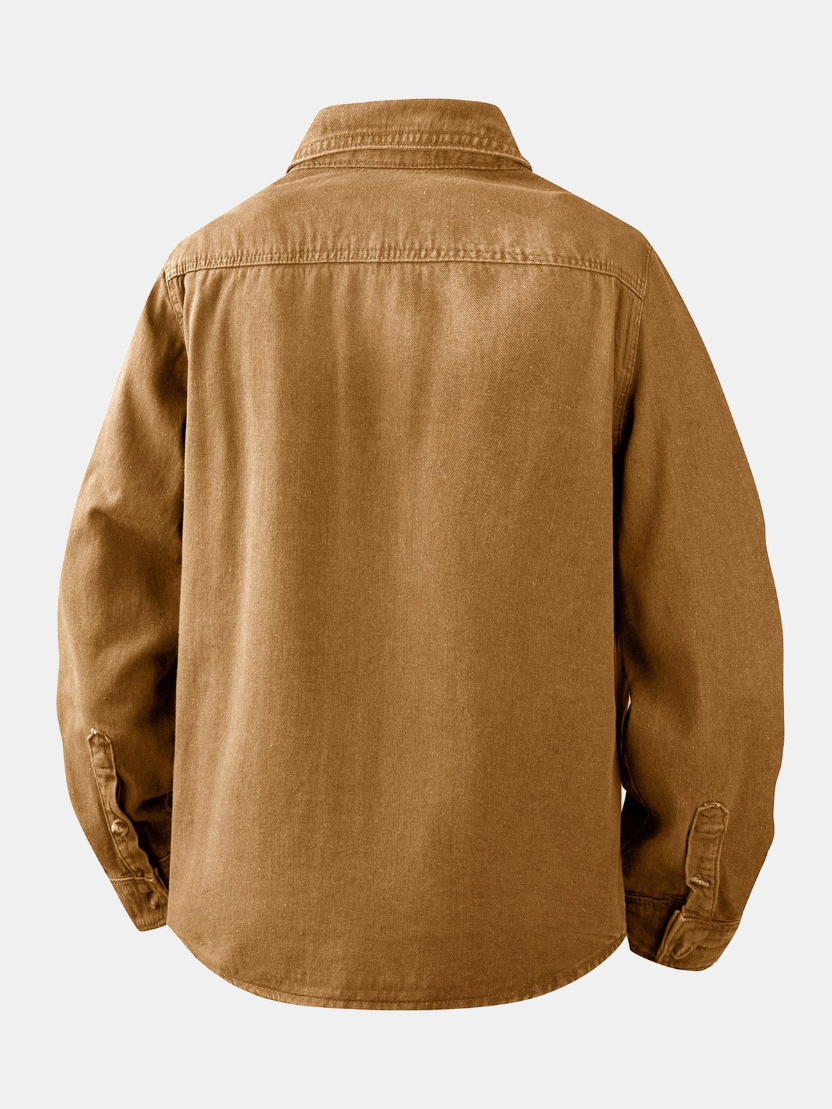 Sobrecamisa utilitária de sarja jeans vintage com lavagem desgastada