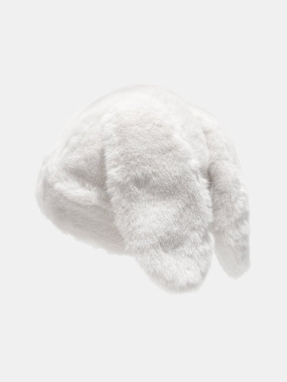 Floppy Bunny Ear Faux Fur Winter Bucket Hat