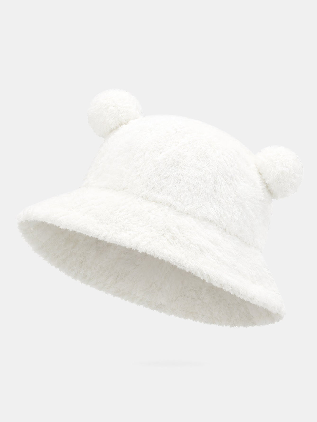 Bear Ear Faux Fur Winter Bucket Hat