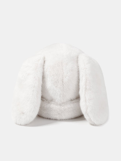 Floppy Bunny Ear Faux Fur Winter Bucket Hat