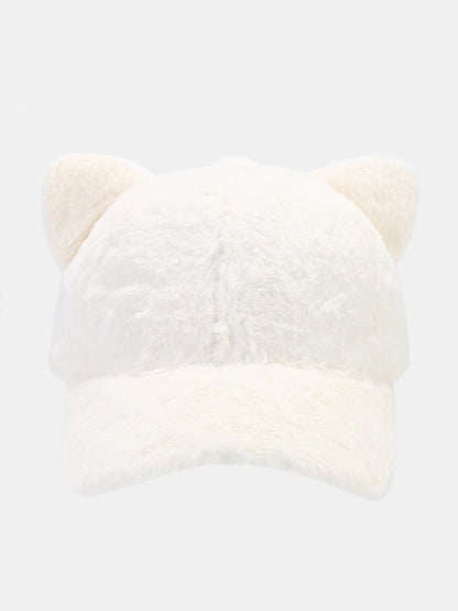 Fluffy Plush Cat Ear Baseball Cap
