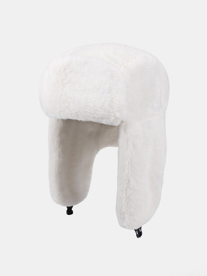 Solid Colour Faux Rabbit Fur Trapper Hat