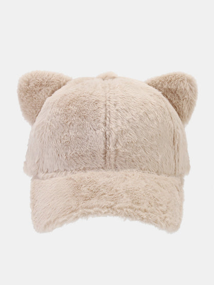 Fluffy Plush Cat Ear Baseball Cap