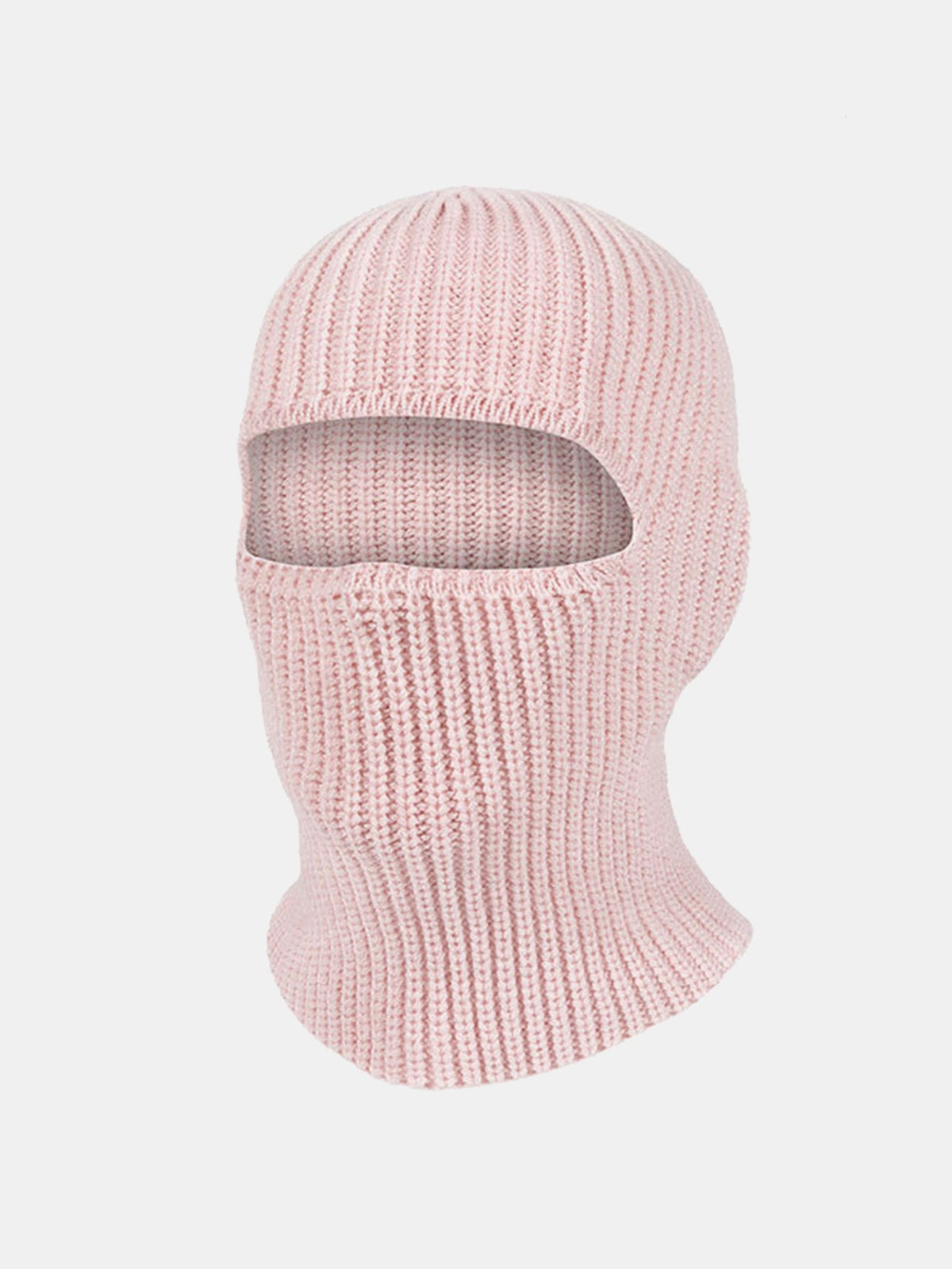 2-in-1 Convertible Ribbed Knit Balaclava Beanie