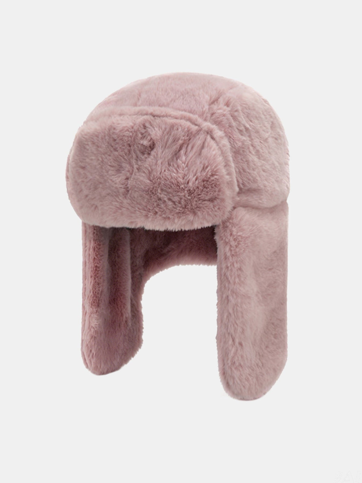Solid Colour Faux Rabbit Fur Trapper Hat