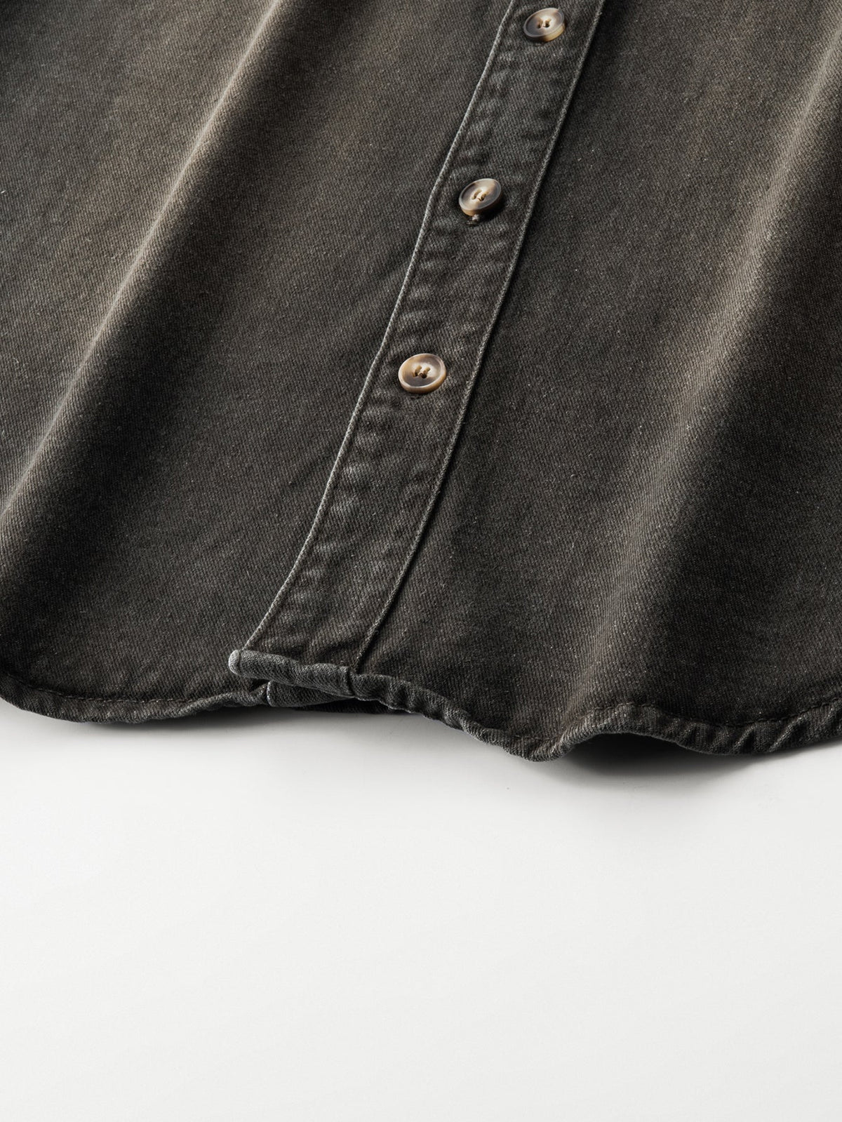 Sobrecamisa utilitária de jeans lavado