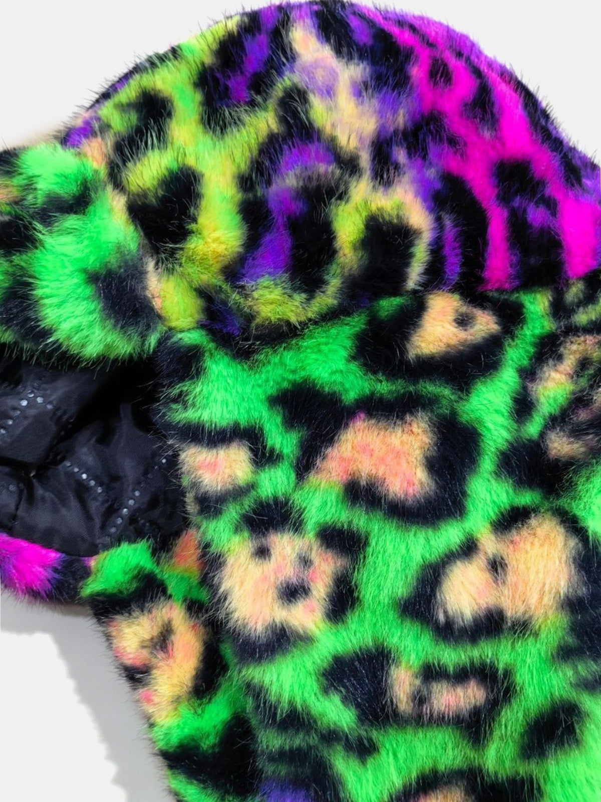 Leopard Print Faux Fur Aviator Hat