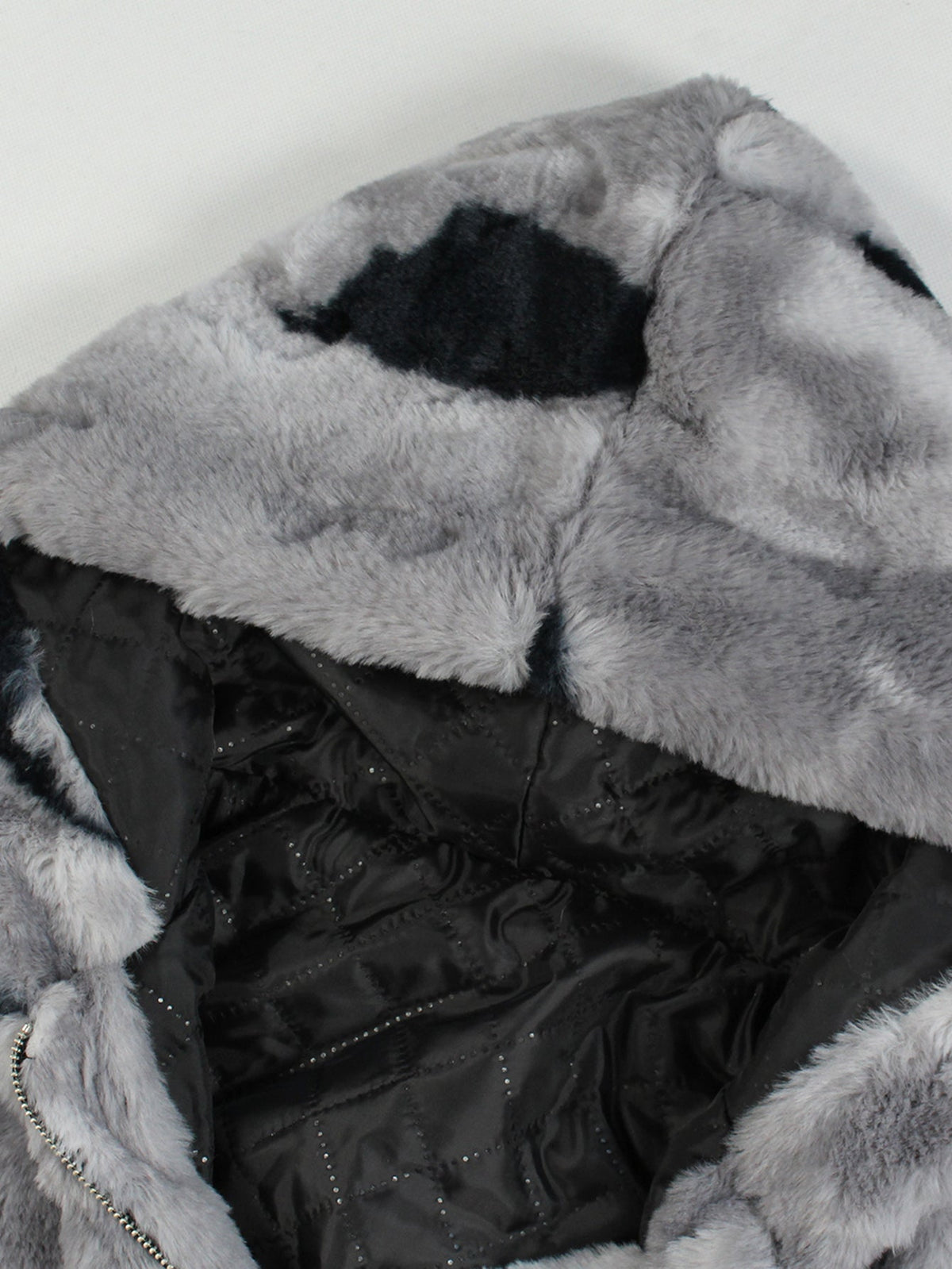 Camo Faux Fur Hooded Gilet