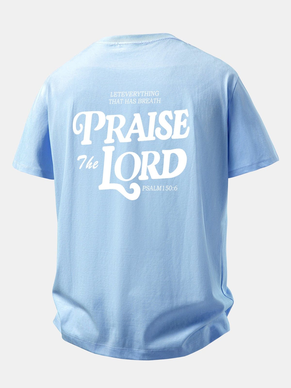 Camiseta de Algodão com Estampa Praise The Lord e Caimento Relaxado