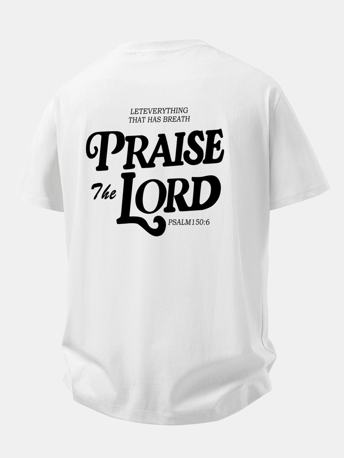 Camiseta de Algodão com Estampa Praise The Lord e Caimento Relaxado