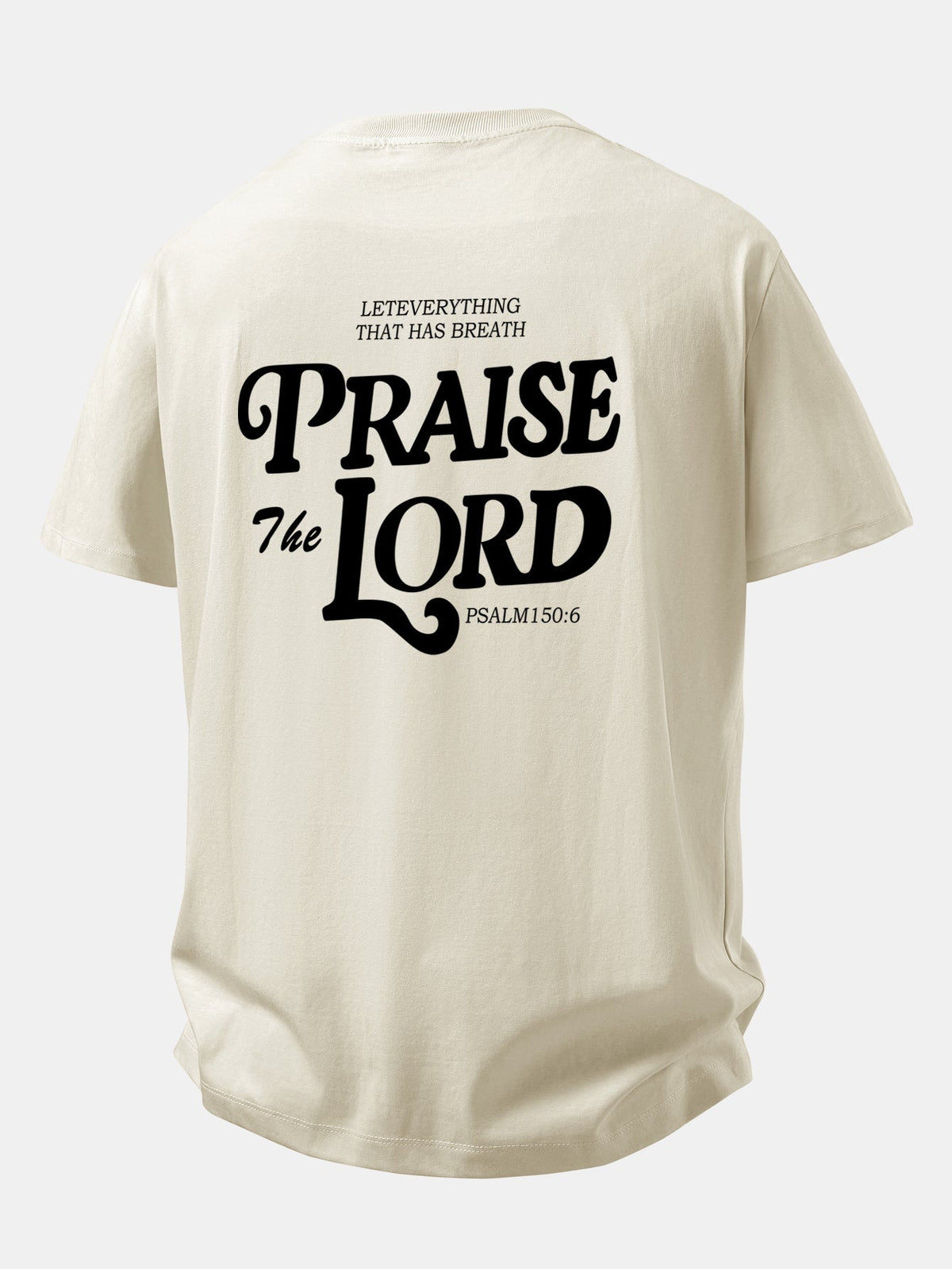 Camiseta de Algodão com Estampa Praise The Lord e Caimento Relaxado