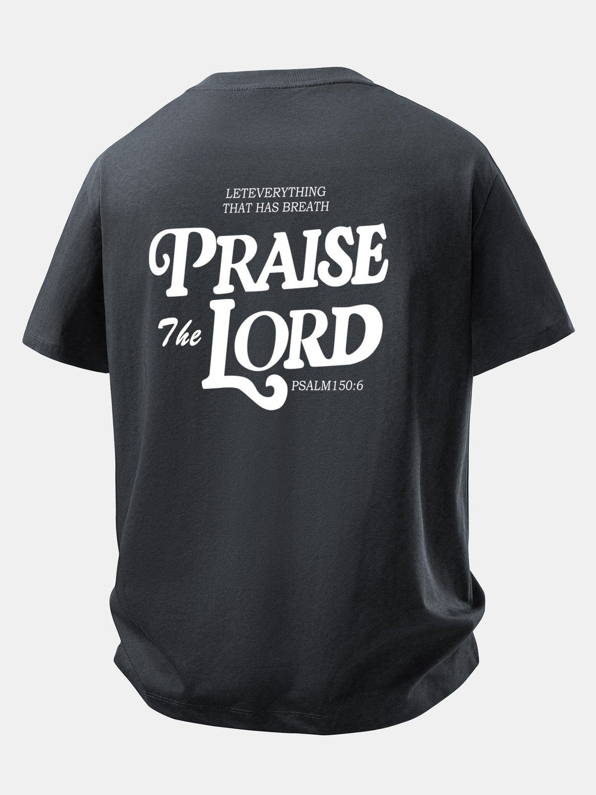 Camiseta de Algodão com Estampa Praise The Lord e Caimento Relaxado