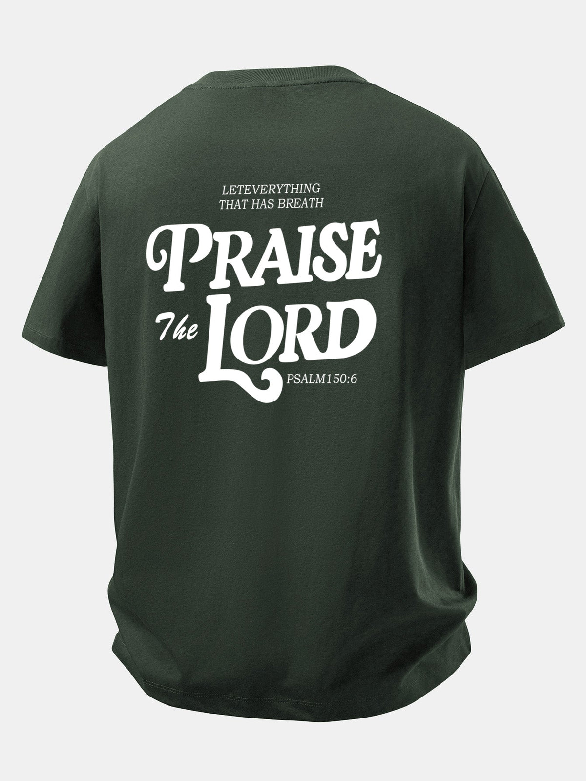 Camiseta de Algodão com Estampa Praise The Lord e Caimento Relaxado