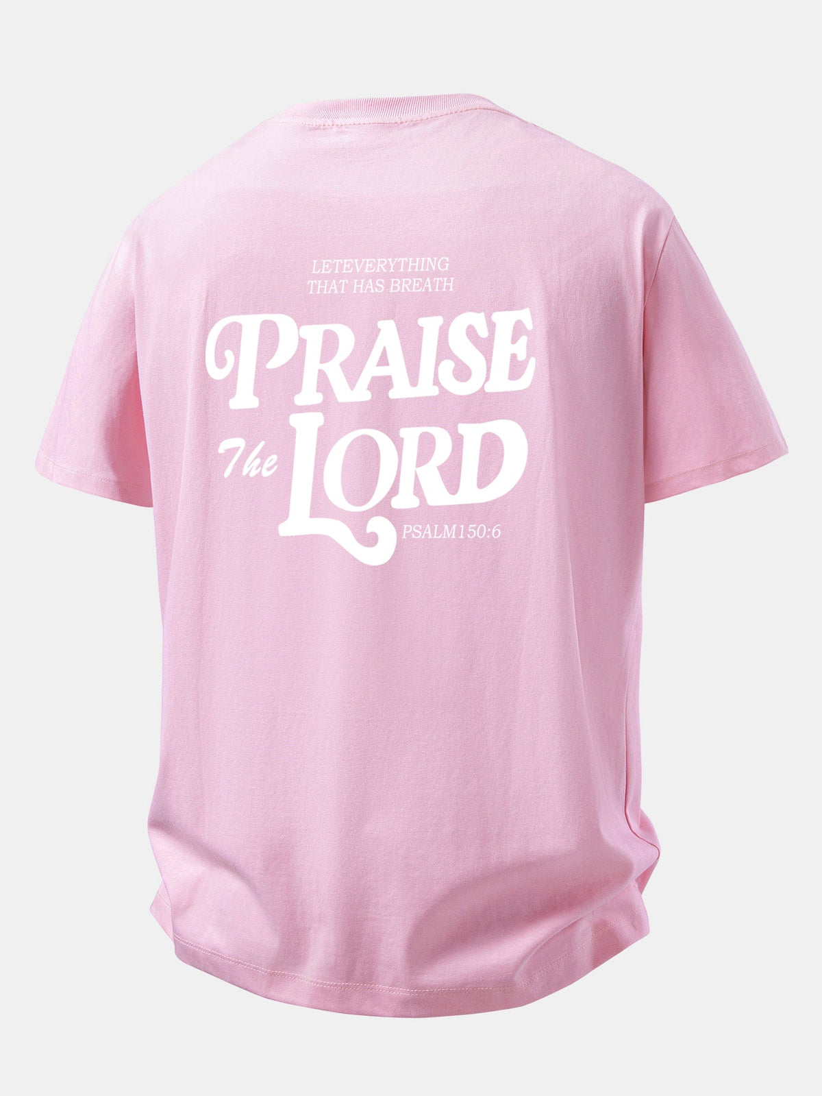 Camiseta de Algodão com Estampa Praise The Lord e Caimento Relaxado