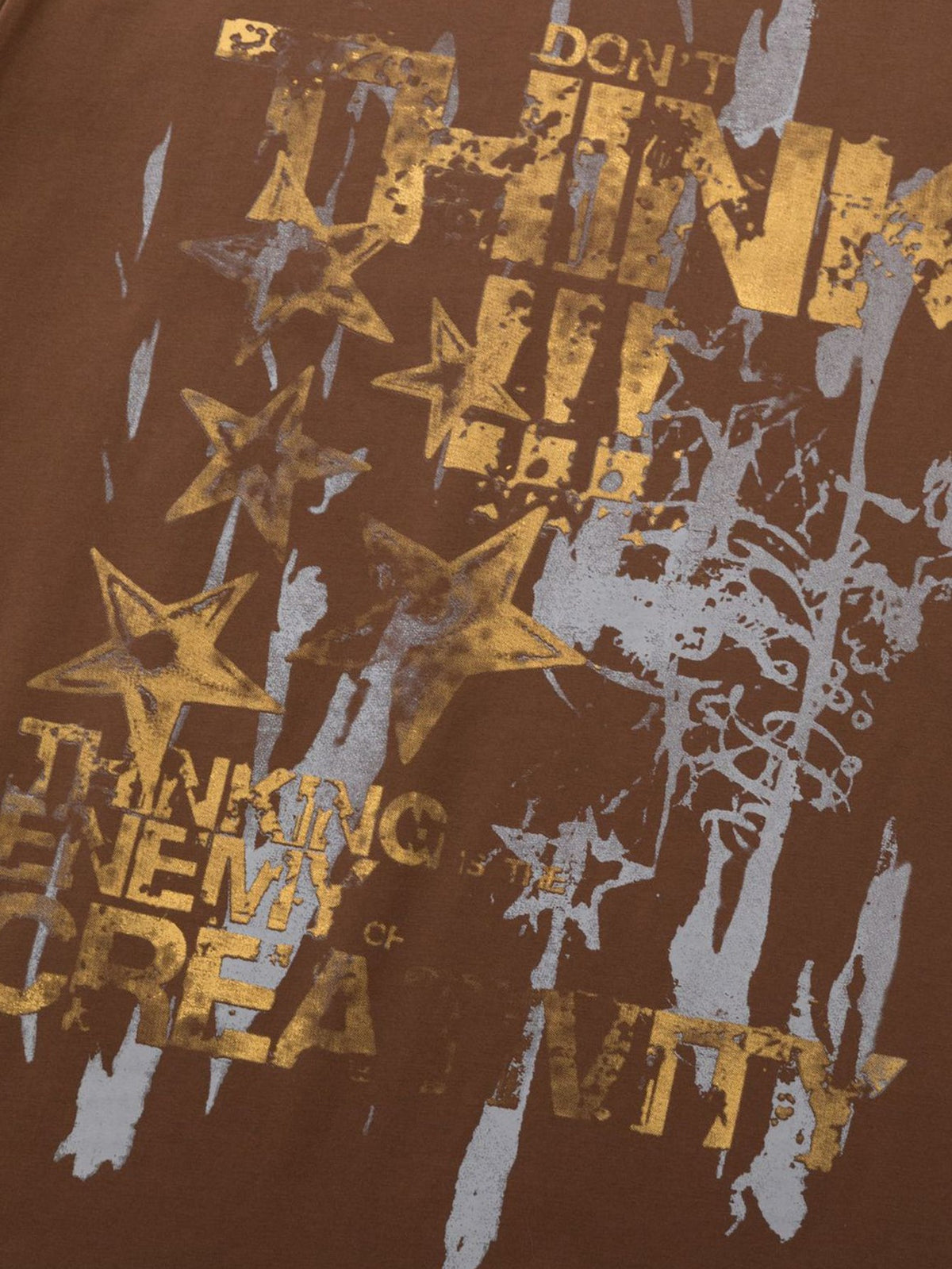 Vintage Layered Print Long Sleeve T-Shirt