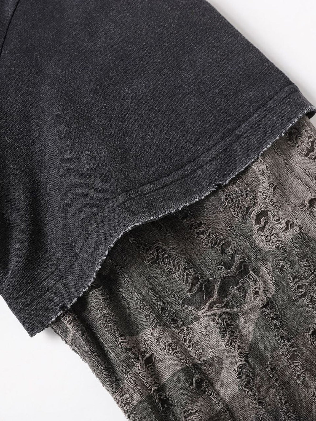 Vintage Washed Layered Camo Print T-Shirt
