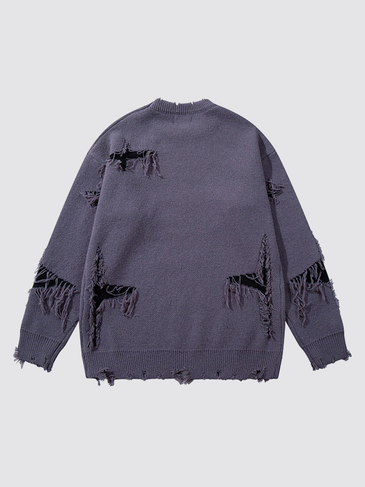 Distressed Skull Graphic Knit Jumper