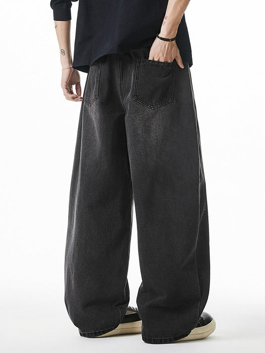 Washed Barrel Leg Jeans